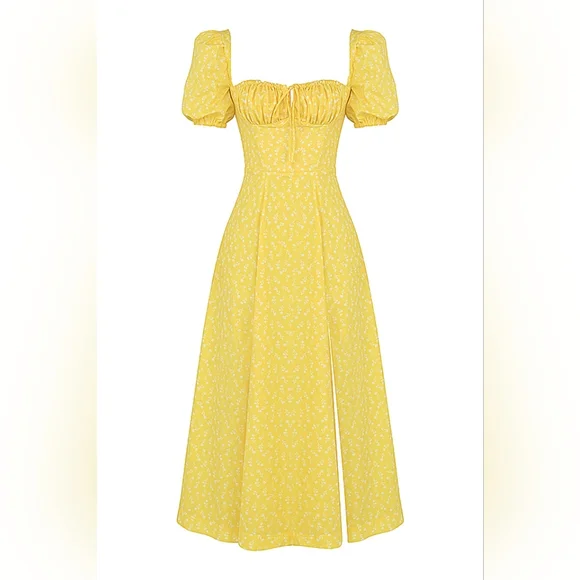 Yellow Floral ''Tallulah' House of CB- Medium - Picture 7 of 13